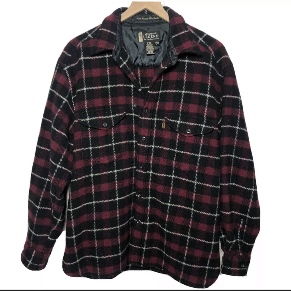 Vintage Eddie Bauer Wool Plaid Shacket size large